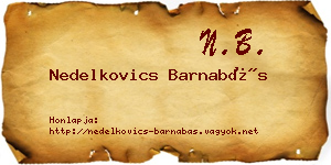Nedelkovics Barnabás névjegykártya