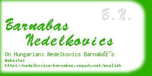 barnabas nedelkovics business card